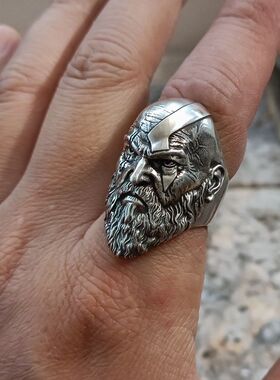 新款高品质【战神奎爷】奎托斯戒指时尚个性霸气开口指环