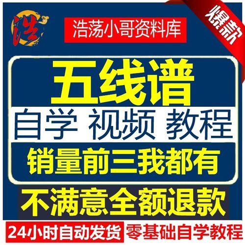 简谱五线谱教程视频乐理零基础入门到提高学识谱音乐理论教学课程