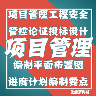 项目管理工程安全管控论证投标设计编制平面布置图进度计划编制要