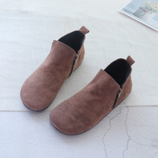 2025新款 百搭马丁靴女软底女靴及裸靴 秋冬复古短靴女休闲平底女鞋