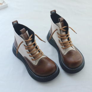 大头马丁靴女2024新款 加绒女靴厚底增高英伦短靴女 单靴子秋冬新款