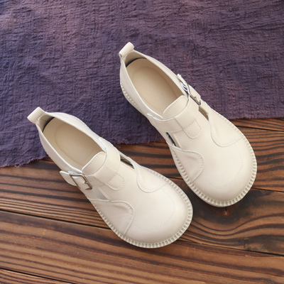 英伦软底小皮鞋百搭复古大头单鞋