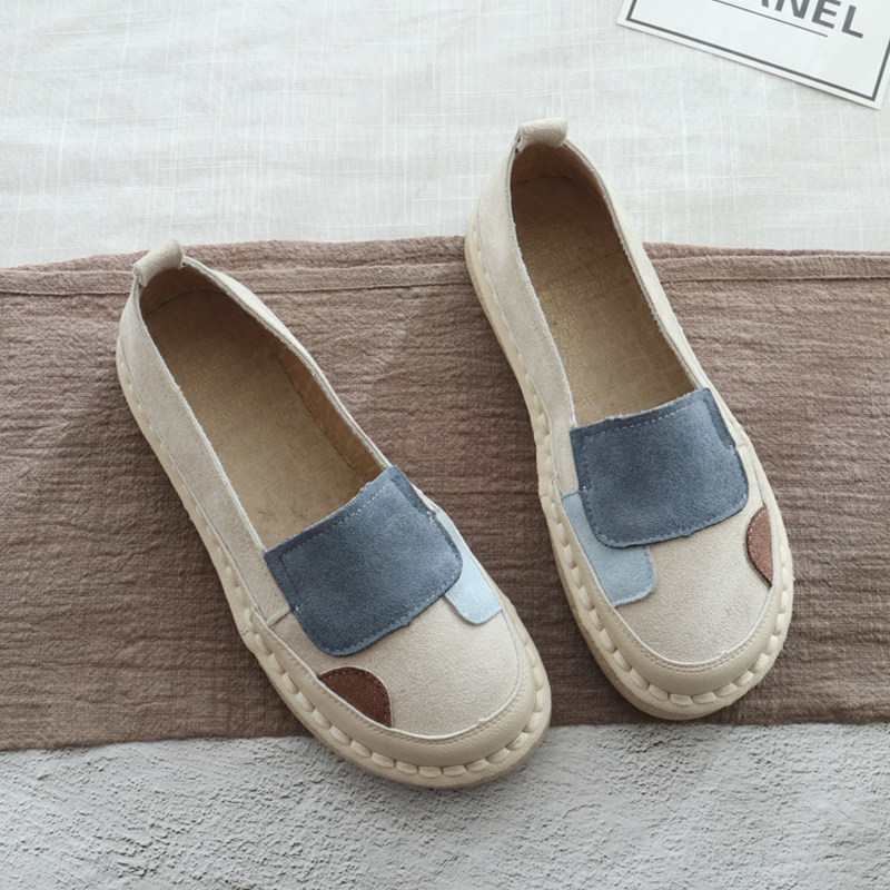 软底单鞋女新款春秋韩版百搭休闲女鞋浅口文艺范一脚蹬平底豆豆鞋