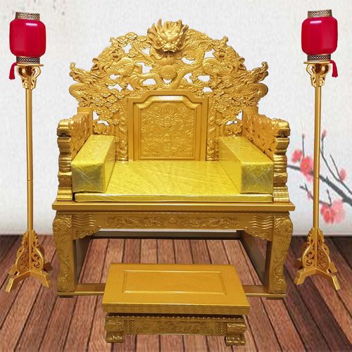 九龙龙椅实木龙椅道具