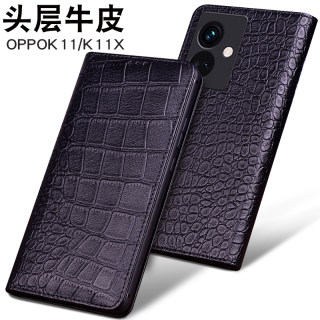 适用于OPPOK11手机保护套新款K11X磁吸翻盖高档牛皮oppo全包防摔手机壳时尚轻奢商务男女