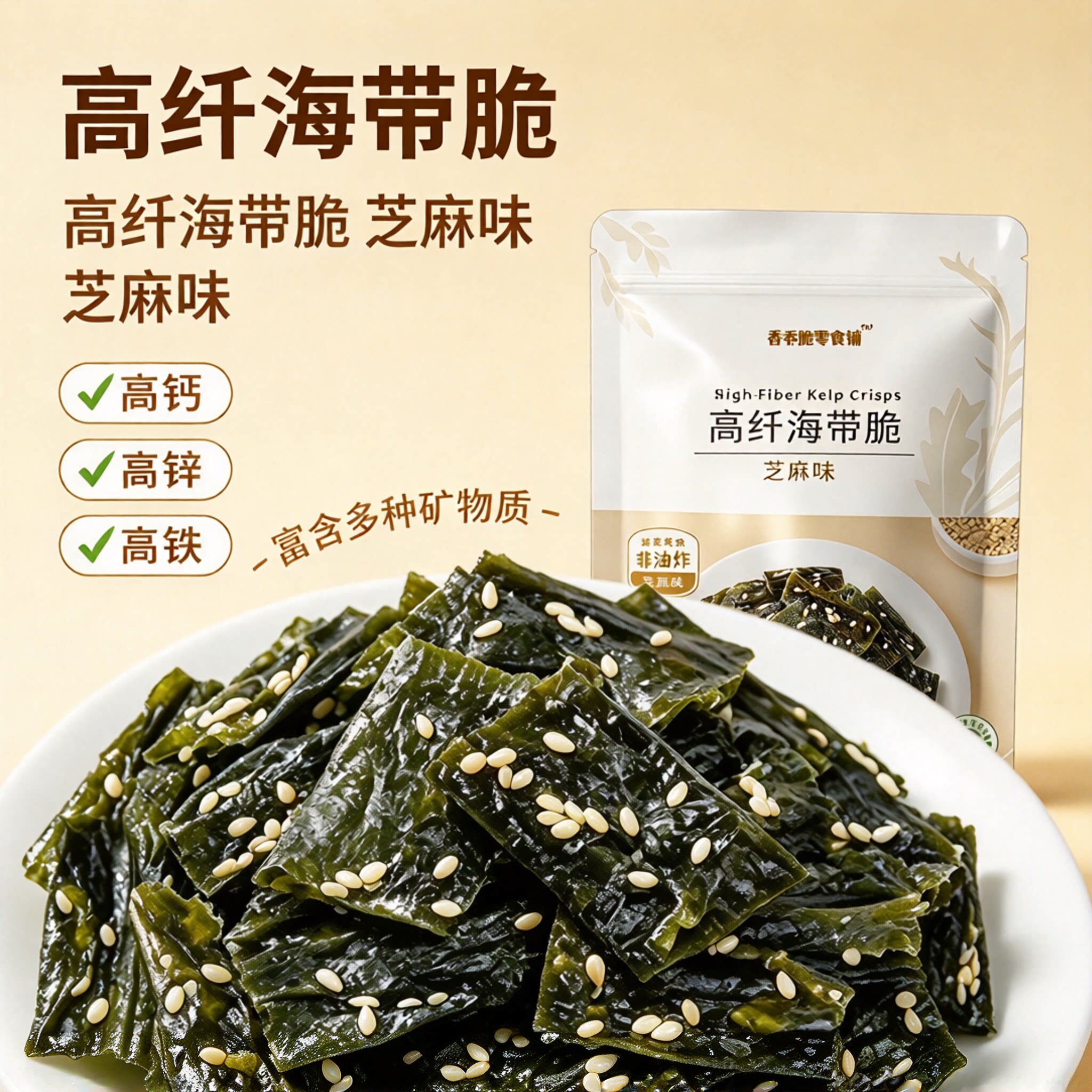高纤脆海带脆追剧解馋小零食