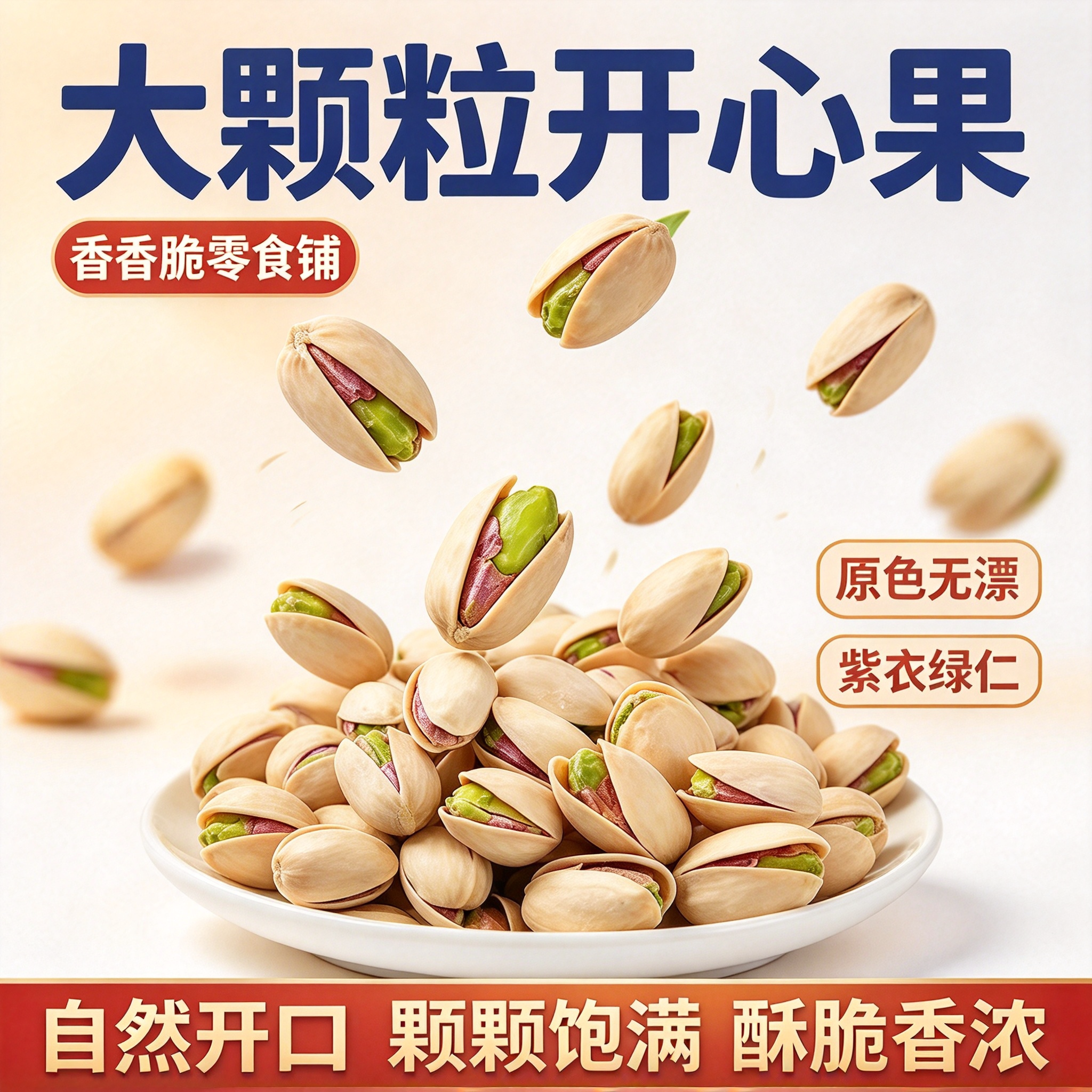 开心果新货盐焗坚果干果零食
