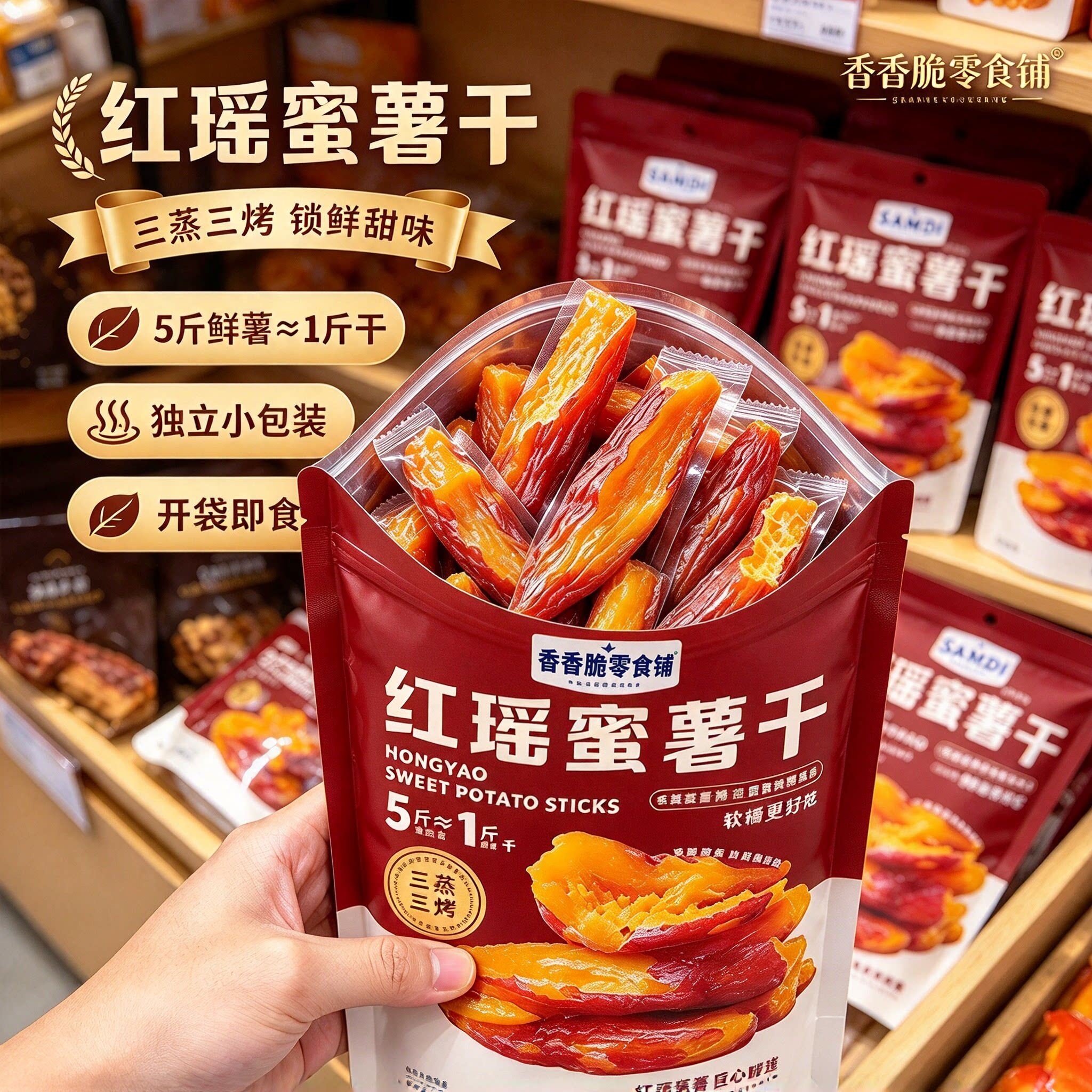 红瑶蜜薯干香甜薯干解馋零食