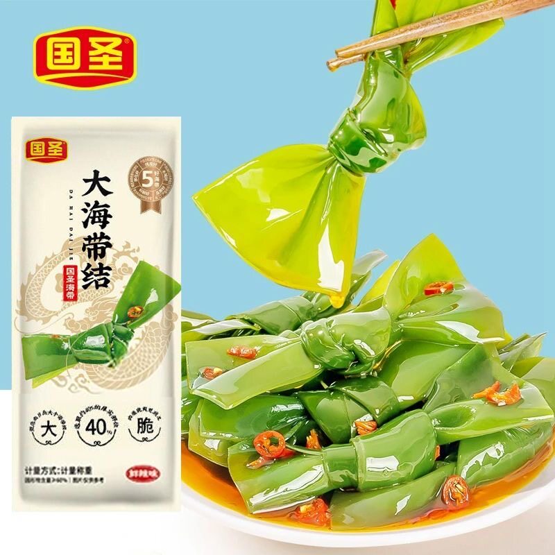 【店铺热销】酸辣大海带结开袋即食包装宿舍追剧泡面搭档海味零食