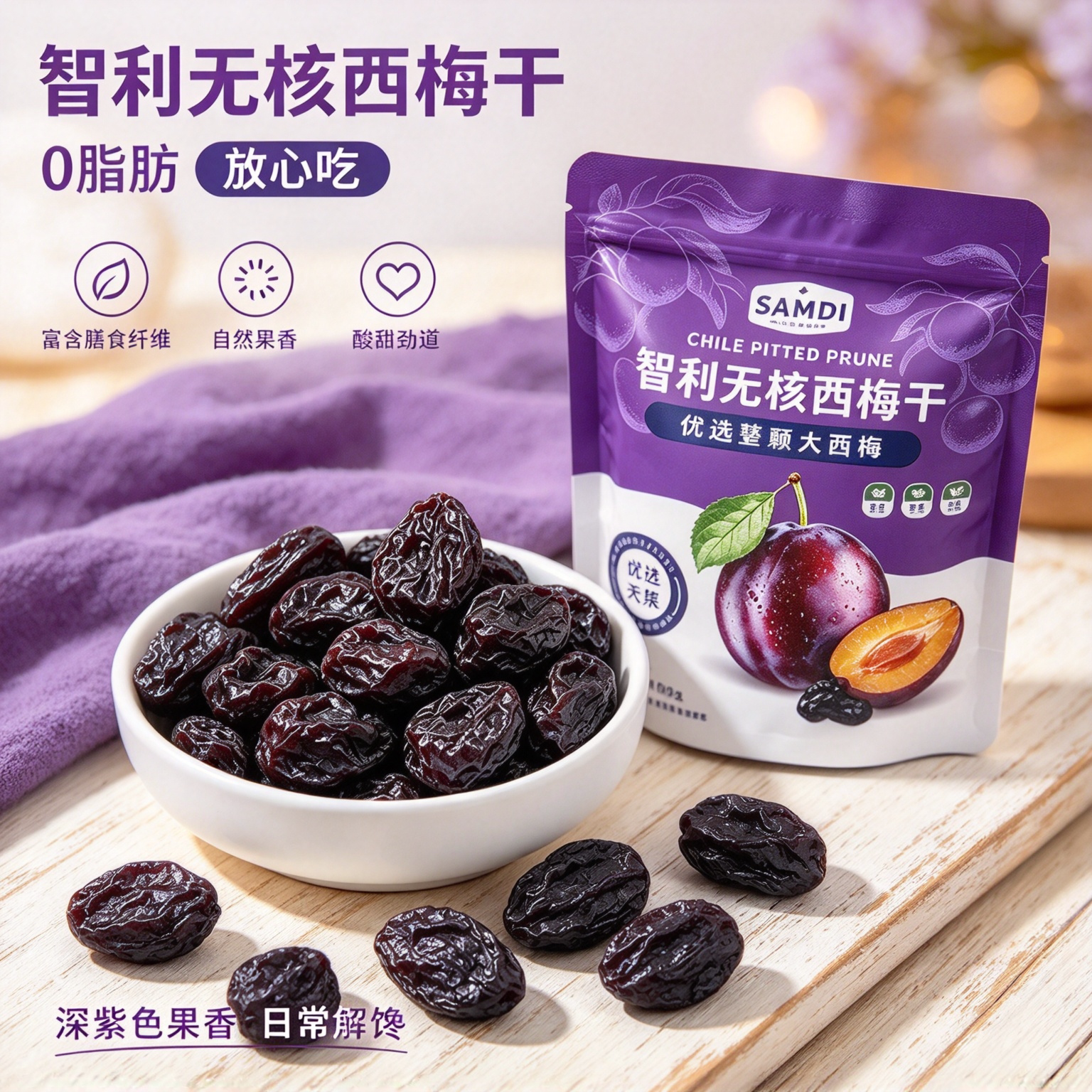 【商超同款】无核西梅干袋装果干特大果脯西梅解馋零食独立包装