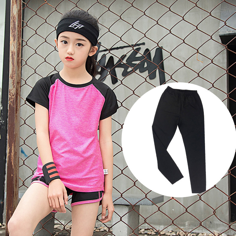 女童速干衣跑步运动服套装薄款春夏季短袖短裤羽毛球瑜伽服三件套在类目 童装/婴儿装/亲子装, 套装中 - 来自Buy2taobao.com提供专业的淘宝代购服务
