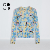 印花长袖 未知未觉2025秋新品 原创设计感数码 打底T恤女W434T16561