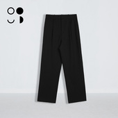 未知未觉时尚 复古基础通勤百搭黑色九分小脚休闲裤 女W335K19647