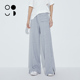 高腰直筒拖地宽松阔腿卫裤 未知未觉2024年春新品 长款 女W311K17611