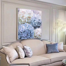 饰画挂画大芬村壁画 定制客厅玄关装 绣球花手绘油画欧式 设计师美式