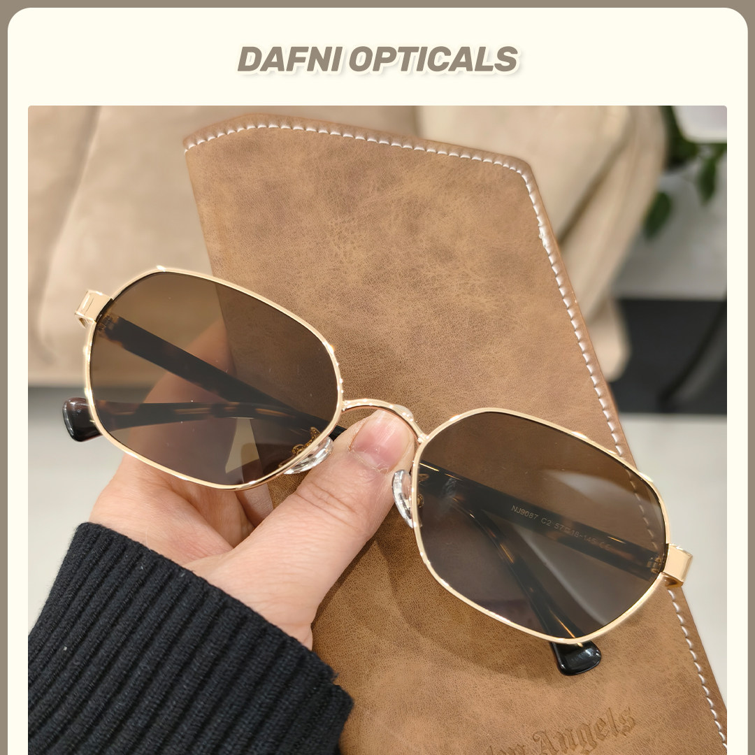 复古港风墨镜女款金属玳瑁色高级感防紫外线遮阳太阳镜修饰脸型