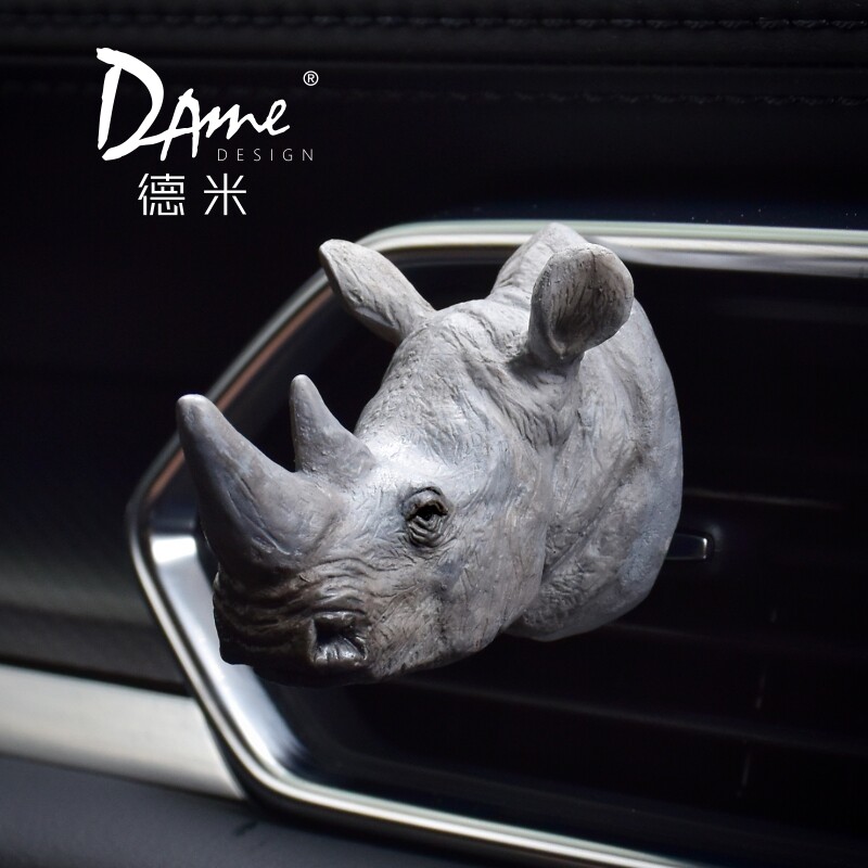 DAME德米仿真犀牛扩香石摆件