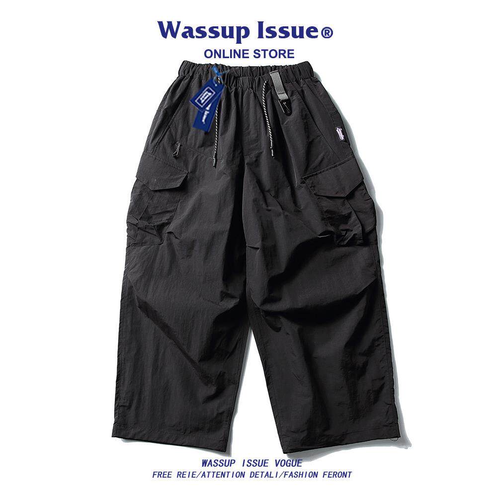 WASSUP ISSUE美式户外工装冲锋裤男款夏季宽松休闲百搭伞兵裤子男