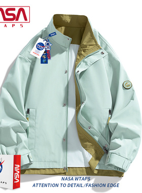 NASA WTAPS美式少年感外套男初秋宽松立领简约夹克休闲百搭外套潮