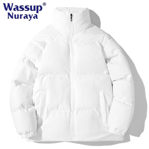 WASSUP反季清仓白鸭绒羽绒服2023男女款冬季加厚短款保暖面包外套