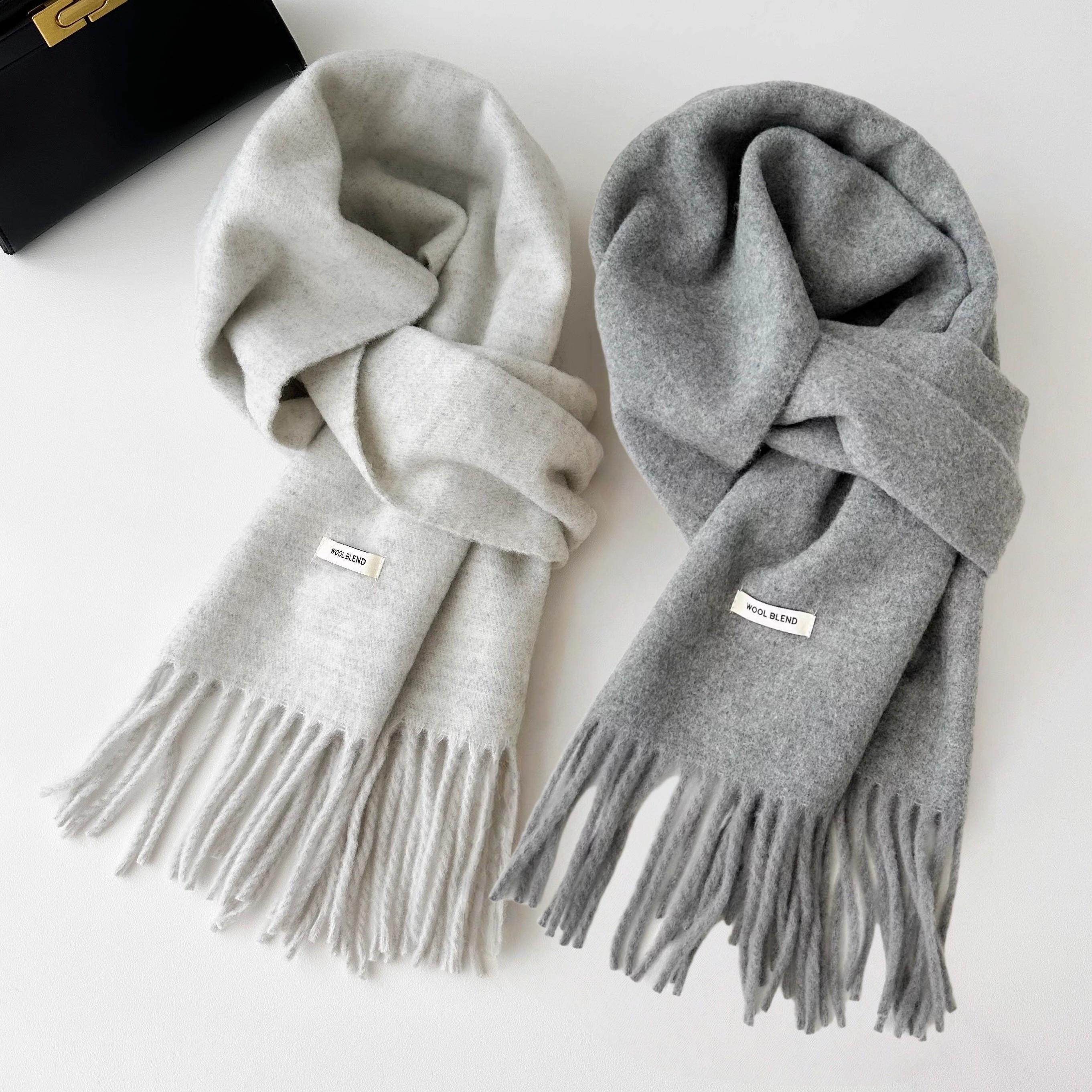 高级感灰色格子含羊毛围巾2025新款韩系女冬季百搭学生保暖围脖男,服饰配件/皮带/帽子/围巾,围巾/丝巾/披肩,淘宝优惠券,粉丝福利购,淘宝优惠卷