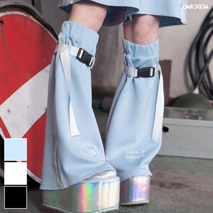 夏季 日系y2k亚文化甜酷设计绑带辣妹学生甜美中筒堆堆袜套女 新款