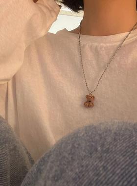 ins嘻哈风韩国立体长款配饰吊坠