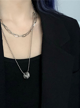 ins小众设计感双层蹦迪暗黑项圈