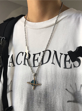 韩国镶钻星球原宿复古日系吊坠