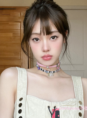 千禧辣妹彩色星星choker颈链女小