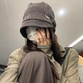 TUshu_素颜氛围感显脸小冷酷帽 大版 包头帽子时髦复古堆堆帽冷帽