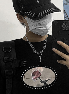 新款项链女ins复古街头暗黑系荆棘残绕酷飒锁骨链男女饰品首饰潮