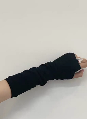 古着style：冬季INS原宿自制忍者穿指手套山本暗黑袖套男女19ss潮