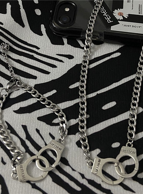 韩国INS欧美手项链蹦迪吊坠