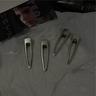 实用~ins金属甜酷刘海发夹化妆发饰额前碎发夹简约夹子2023新款女