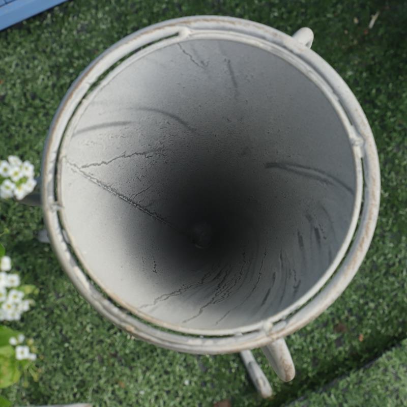 铁艺法式做旧锥形水泥灰三角花架鲜花桶花园阳台室外落地式花盆架