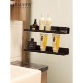 无打孔浴室浴室储物架窄墙挂黑色浴室卫生间水槽化妆品储物板