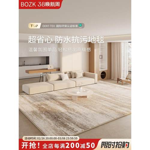 地毯客厅2025新款轻奢感高级免洗可擦家用毛绒卧室加厚仿羊绒地垫