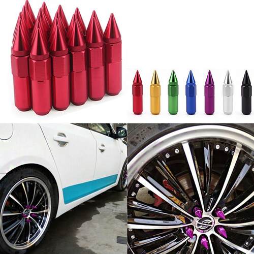 汽车改装轮毂尖头螺母铝合金轻量化外六角轮胎螺丝帽M12*1.5/1.25