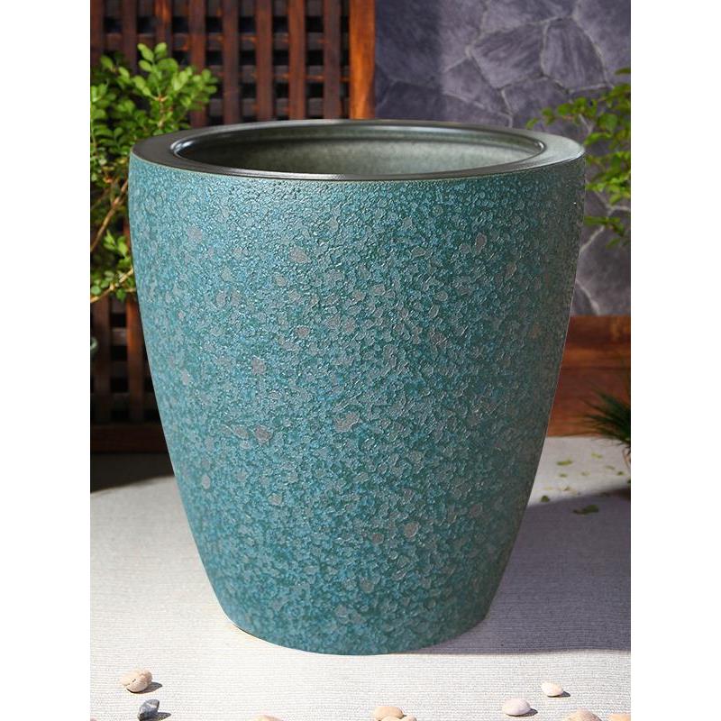 景德镇陶瓷金鱼缸加高款老式水缸睡莲盆荷花缸客厅阳台落地绿气泡