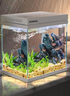 德国Navne超白鱼缸过滤器制氧机自循环客厅水族桌面懒人玻璃