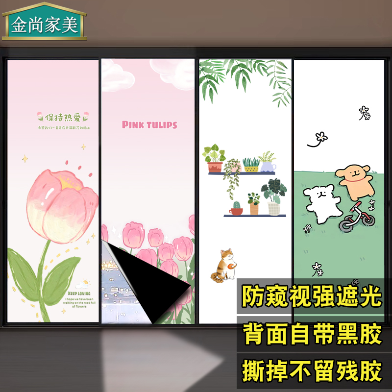 金尚家美玻璃贴纸遮光隔热不留胶