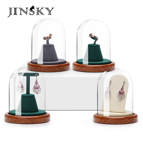 jinsky首饰展示架防尘玻璃罩
