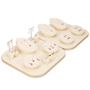 高端定制珠宝展示道具首饰托盘古法金彩宝钻石柜台橱窗陈列套装