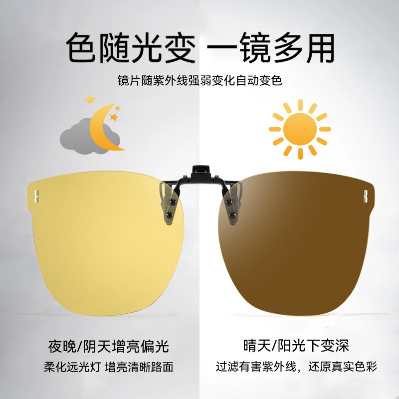 【变色夜视夹片】开车专用防强光