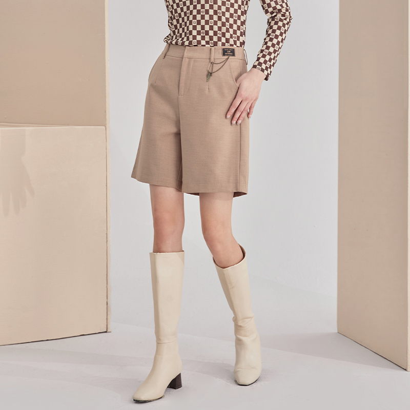 EMOO通勤高腰2024秋新品百搭中裤