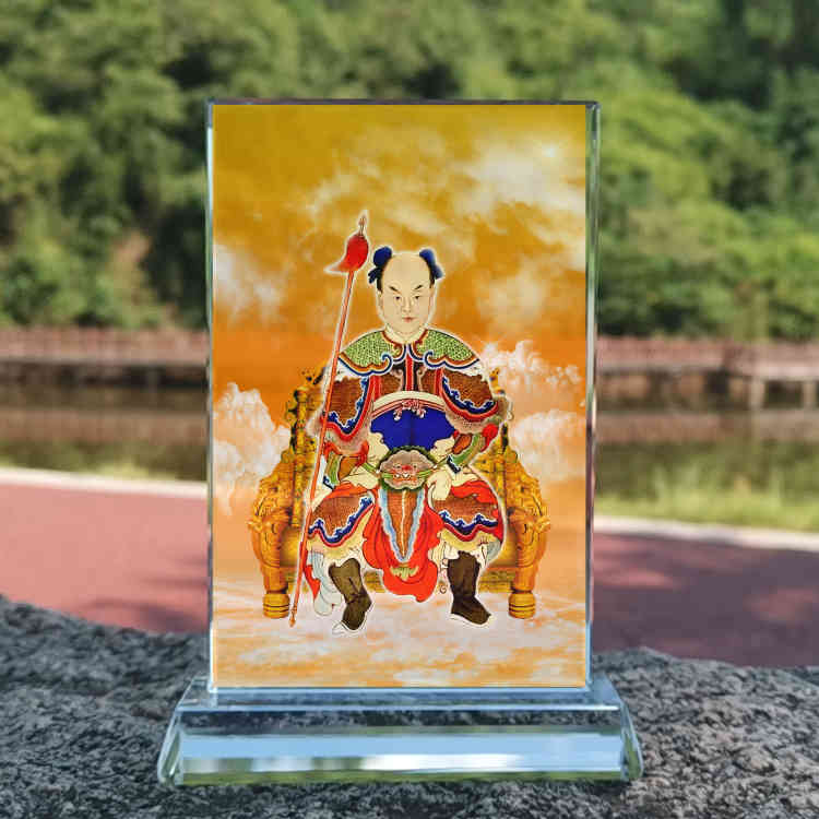 定制乙丑年陈材大将军画像水晶摆件桌面装饰摆台摆设家居创意桌面