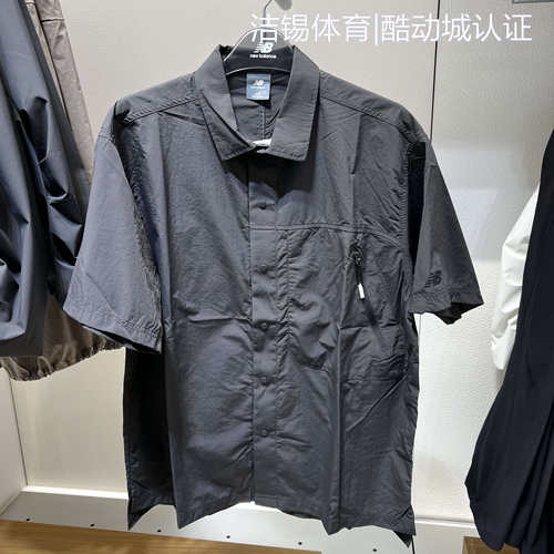 NB休闲梭织透气翻领衬衫短袖T恤