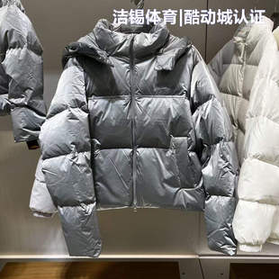 New Balance/NB2025冬连帽防风短款反光银色羽绒服外套女NPF45802