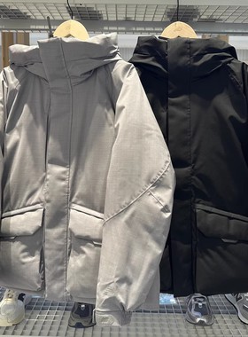 New Balance/NB Grey冬保暖防风绵羊毛鹅绒羽绒服外套男NPE48051